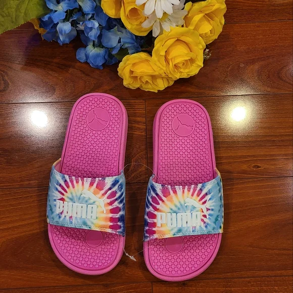 Puma Slip On Flip Flops Shoe Size Girls 3 - Picture 1 of 6